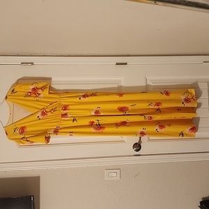 Full romper yellow floral